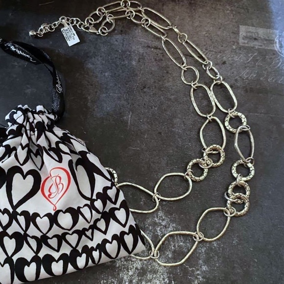 Brighton Silver Plated Pebble Link Necklace - Picture 7 of 12